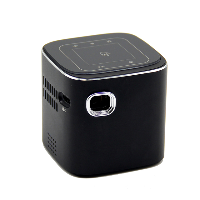 Cube Portable Pocket Projector Smart Home Theater Android 7.1.2 DLP Mini with Touchpad Projectors