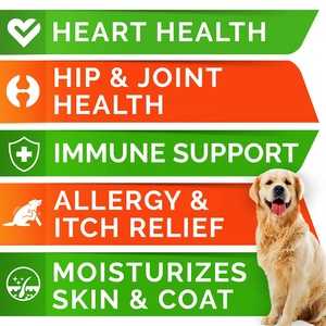 Aceite de pescado Omega 3 para perros, alimentos nutritivos, mascarillas suaves para perros, piel y abrigo con aceite de salmón, suplemento para mascotas - Product Image 4
