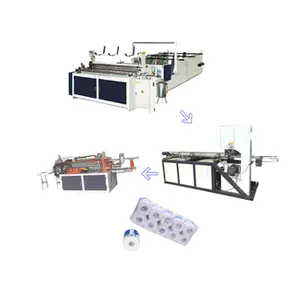 Macchina per il taglio della carta in rotolo CNC completamente automatica e il riavvolgimento della carta igienica