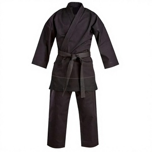 100% cotton Karate Uniform <b>kimono</b> gi Custom Design embroidery Karate gi adult and kids size white black Kyokushin karate suit - Product Image 1