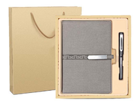 Carnet souvenir 5 en 1 avec logo personnalisé vip avec stylo 2023 ensembles de journal + parapluie avec boîte + flacon sous vide + clé usb