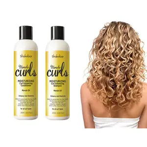 Herbal Marula Oil Moisturizing Private Label Curl Enhancing Conditioner for All Curly Hair Curly Shampoo And Conditioner Set
