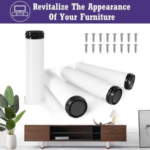 Metal Furniture <b>Legs</b> Stainless Steel Adjustable <b>Legs</b> White Metal <b>Legs</b> Round Cabinet <b>Legs</b> <b>for</b> Coffee Table Cabinet Desk <b>Sofa</b> - Product Image 2