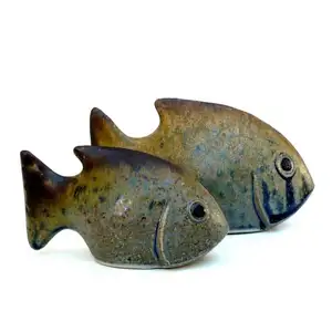 Custom di terracotta argilla pesce statue