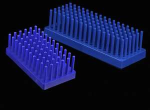 Laboratuvar Ekipmanları Fabrikası Toptan Beyaz ve Mavi Plastik Silindirik Test Tüpü Rafı 66 ve 102 Sütunlu DDP Hizmeti - Product Image 2