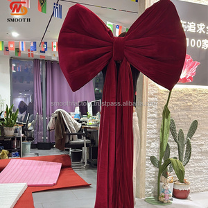 Lazo de Terciopelo Rojo Largo y Elegante Personalizado para Bodas, Fiestas, Cumpleaños, Eventos, Decoración, Lazo Grande de Tela - Product Image 5