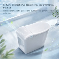 Toilette intelligente exclusive pour femmes, entièrement automatique, tout-en-un, avec pulvérisation frontale, nettoyage par tige, siège chauffant électrique, en céramique