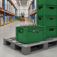 Caisse en plastique robuste KS 310 pour bouteilles, 20 compartiments, empilable, recyclable, fond renforcé, stockage logistique de boissons