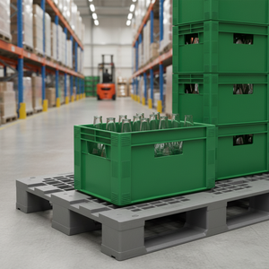KS 310 Heavy Duty <b>Plastic</b> Bottle <b>Crate</b> 20 Compartments Stackable Recyclable Reinforced Bottom Beverage Logistics Storage - Product Image 3