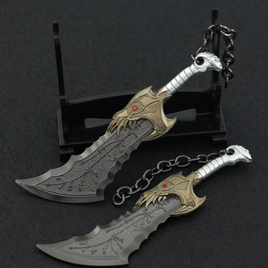 LLavero de Metal de aleación de Zinc, espada de juguete pequeña, <span class=keywords><strong>dios</strong></span> de la guerra, Kratos, hoja Chaos, 13cm, 53g - Product Image 5