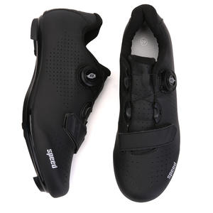 Chaussures de cyclisme pour hommes noires antidérapantes à semelle rigide résistantes à l'usure pour vélo de route et VTT toutes saisons - Product Image 5