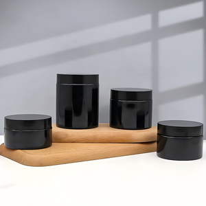 Bán buôn Matte Black nhựa Jar Pet mỹ phẩm <span class=keywords><strong>container</strong></span> Kem Jar 30-500 gam bao bì mỹ phẩm - Product Image 1