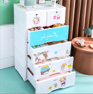 Grands tiroirs de rangement multifonctionnels en plastique PP à 5 niveaux, design minimaliste pour l'<span class=keywords><strong>organisation</strong></span> des articles divers dans le salon - Product Image 2