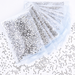 OLeeya <b>Glass</b> Rhinestones Clear Crystal SS3-SS50 Flatback Non Hotfix Strass Bulk Packing for Dress Nail Arts - Product Image 1