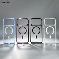 Coque magnétique VAWI B559 transparente rigide en PC avec chargement sans fil et antidérapante pour iPhone 17 18 Pro Max