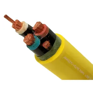 Cable flexible con cubierta de goma tipo monitoreo de blindaje de metal móvil para voltaje nominal de mina de carbón móvil subterránea 3,6/6KV