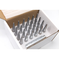 24 tuercas de rueda cromadas M14x1.5 con punta, hexagonales de 4.4 pulgadas de altura, con llave/herramienta