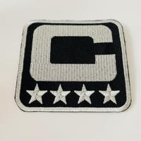 Patch brodé personnalisé, patch noir Captain C, à repasser pour maillot de football, baseball. Football, hockey, crosse, basketball
