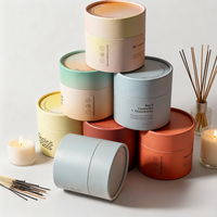 Tube en papier artisanal de luxe imprimé avec logo personnalisé, taille et couleur au choix, emballage écologique pour bougies, cosmétiques, bijoux, cadeaux
