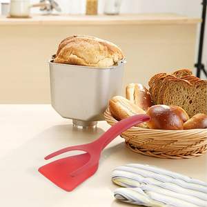 Espátula y Pinzas 2 en 1, Apta para Lavavajillas, Flexible, para Cocina, Herramienta para Voltear Huevos, Panqueques, Pescado, Estilo Francés, Color Negro - Product Image 5