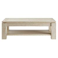 MEUBLES JIAMEIJIA |   Table basse carrée avec étagère de rangement ouverte