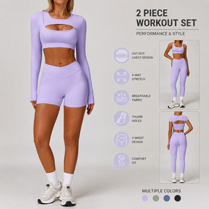 Custom Logo Women's 5 Piece Workout <strong>Sets</strong> High Quality Athleisure Wear Yoga Outfit Fitness Yoga Wear For Women - Product Image 5