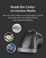 Lecteur de codes-barres USB filaire 1D 2D, scanner de codes-barres portable pour supermarchés, pour solutions POS