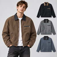 Nouvelle Collection Automne : Blouson Bomber Vintage Décontracté en Coton, Vêtement d'extérieur Coupe-Vent Écologique avec Fermeture Éclair