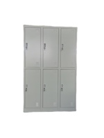 Offre Spéciale d'usine 6 Portes Casiers En Métal Personnel Travailleur Travailleur Personnel Vêtements Bagages Sac Vêtements Armoire De Rangement Gym Casier