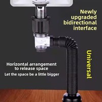 Nouveau drain de lavabo moderne et simple, universel, sans colle, anti-odeur, design horizontal et vertical pour plans de travail d'évier