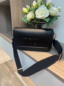 Bolso Bandolera con Solapa y Letras, Estilo Moderno, Color Sólido, para Mujer - Product Image 5