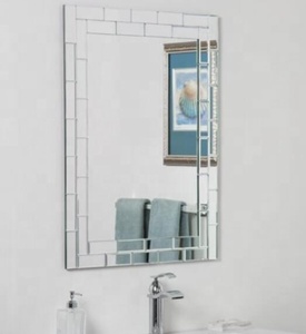 SWT High Quality Decor <strong>Rectangular</strong> Beveled Glass <strong>Frameless</strong> Bathroom <strong>Mirror</strong> - Product Image 4