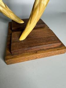 Haute qualité Unique fabriqué à la main écologique en bois poli support de corne de Viking élégant sur le thème des animaux maison artisanat naturel - Product Image 3