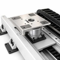 Plaque d'interface robotique usinée avec précision sur rail linéaire en acier pour unité de déplacement de robot à six axes