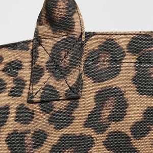Leopard Print Canvas Tote <b>Bag</b> Custom Logo Travel Shopping Shoulder <b>Beach</b> <b>Bags</b> Fashion Durable <b>Large</b> Cotton Women Summer Open - Product Image 4