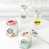 Stiker Label Termal Holografik Biru, Label Stiker Printer Termal Glitter Pelangi yang Dapat Dicetak untuk Pembungkus Kado
