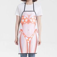 Tablier de cuisine créatif et amusant avec motif musculaire pour hommes et femmes, en polyester écologique, idéal pour la cuisine et le nettoyage