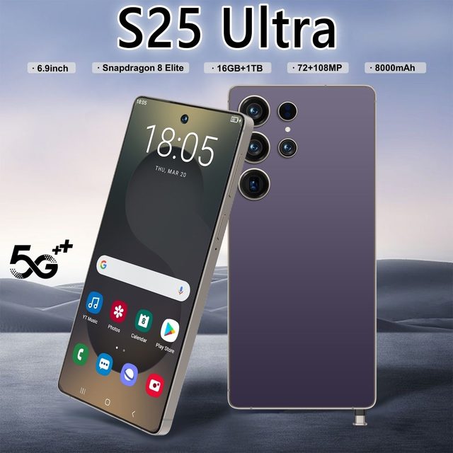 Wholesale Unlocked Smartphones S25 Ultra 16GB RAM 1TB Storage Deca Core 6.9-inch Display 108MP Camera Android15 Phone