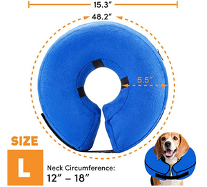 Collar inflable protector <span class=keywords><strong>para</strong></span> perros y gatos El collar de recuperación suave <span class=keywords><strong>para</strong></span> mascotas no bloquea la visión - Product Image 2