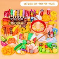 LASIVE TOYS 4-6세 어린이를 위한 플라스틱 소꿉놀이 주방 장난감, 시뮬레이션 바베큐 꼬치 및 요리 세트