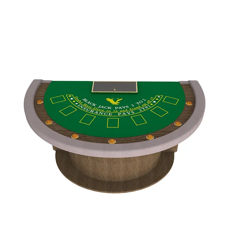 Настольная игра YH для казино, Электронная, сделанная на заказ, полукруглая настольная установка Blackjack с чашками