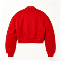 Veste d'automne Xuanzhige surdimensionnée, coupe courte, col montant, manches longues, délavée à l'acide, style vintage streetwear, écologique, haute qualité, personnalisée