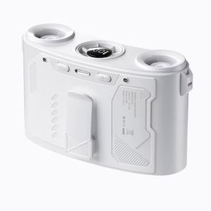 2026 New Triple Channel <b>Portable</b> Waist Clip <b>Table</b> Clip-On Rechargeable Strong Airflow Turbo Cooling Fan With <b>Lamp</b> - Product Image 5