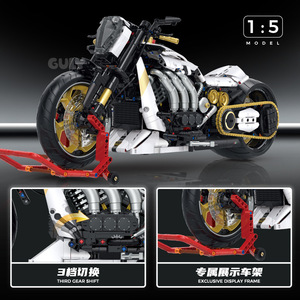 60522 Bloques de Construcción de Motocicleta Devil de Alta Dificultad, Modelo de Juguete para Niños - Product Image 5
