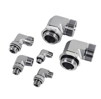 Raccord coudé hydraulique à 90 degrés en acier inoxydable sur mesure pour tuyau de refroidissement liquide, usinage CNC, électroérosion à fil