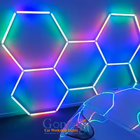 Éclairage hexagonal LED RGB étanche à assembler soi-même avec commande vocale/application/télécommande pour un CRI élevé 95 AC100-240V pour une utilisation en chambre