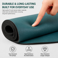Tapis de fitness rectangulaire semi-circulaire personnalisable en PU, gain de place, antidérapant, avec sac de rangement pour la maison