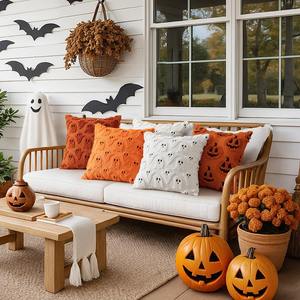Housses de <span class=keywords><strong>coussin</strong></span> brodées Halloween Spooky Ghost <span class=keywords><strong>Coussin</strong></span> rectangulaire en peluche douce pour canapé-<span class=keywords><strong>lit</strong></span> Home <span class=keywords><strong>Deco</strong></span> - Product Image 6