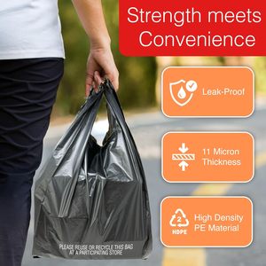 ถุงขยะแบบเสื้อยืดความหนาแน่นสูง ยืดหยุ่นได้ สำหรับใช้ในครัวเรือน - Product Image 6