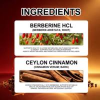 Berberine Plus avec cannelle de Ceylan 1200 mg par portion 120 capsules végétales Naturel Sans OGM Vegan Sans gluten